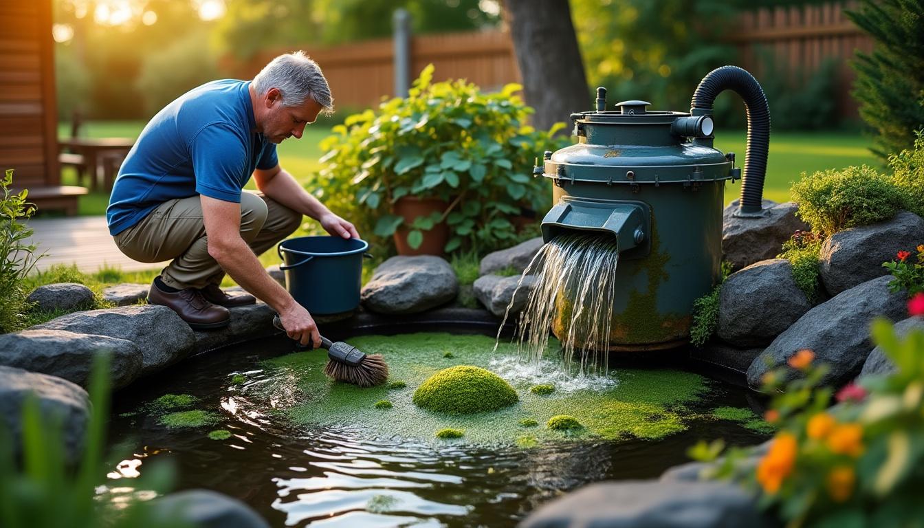découvrez des conseils pratiques pour nettoyer la mousse de votre filtre de bassin sans l’abîmer, afin d’assurer une filtration optimale et une eau claire dans votre bassin.