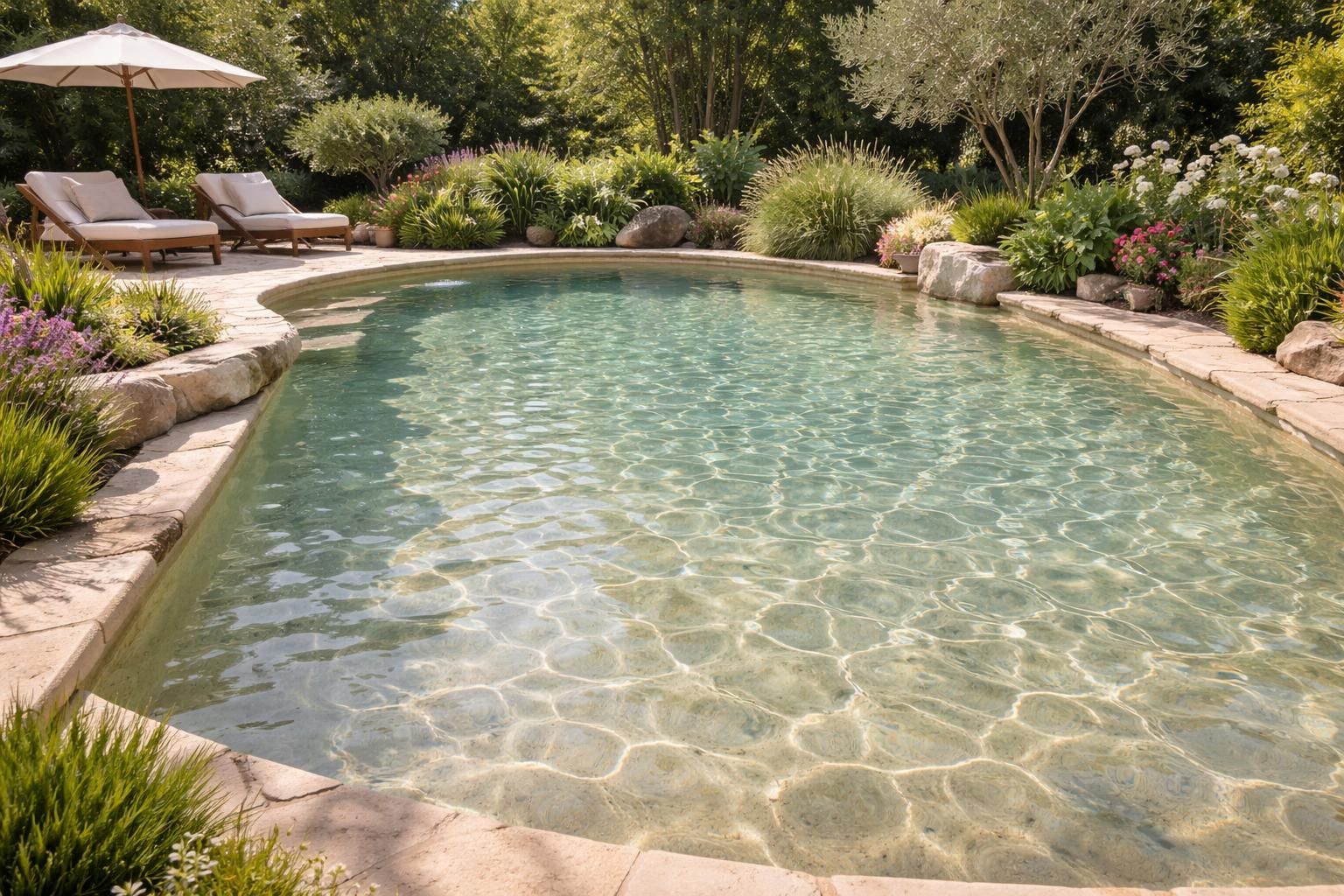 découvrez nos photos de piscine avec liner sable pour un rendu naturel et élégant qui sublime la couleur de votre eau.