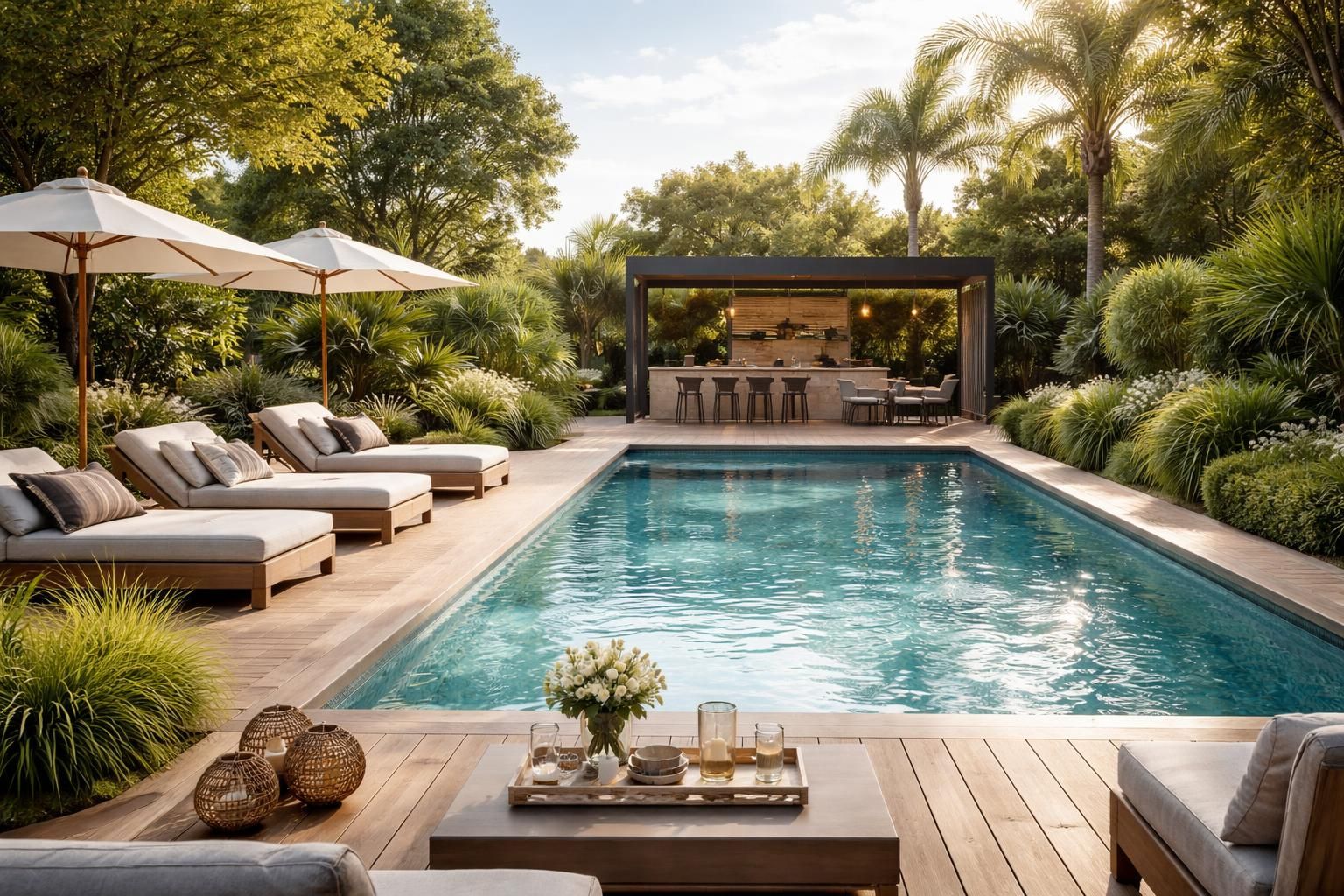 découvrez comment transformer votre extérieur en un espace de vie convivial et élégant grâce à nos conseils pour l'aménagement autour de la piscine. créez un oasis de détente et de convivialité au cœur de votre jardin.