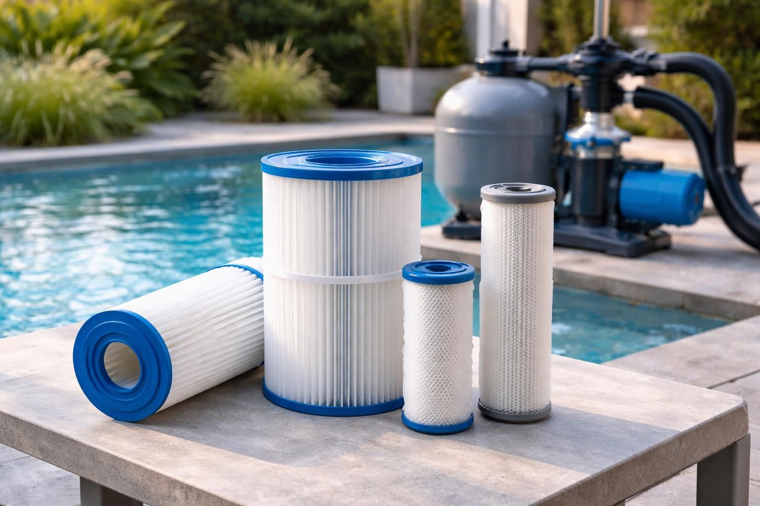 découvrez quel type de cartouche choisir pour le filtre de votre piscine grâce à notre guide d'achat complet, simple et pratique.