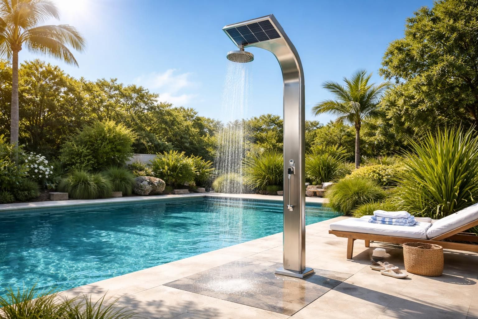 découvrez comment installer un raccordement de douche solaire pour profiter d'une hygiène optimale au bord de votre piscine, alliant confort et écologie.