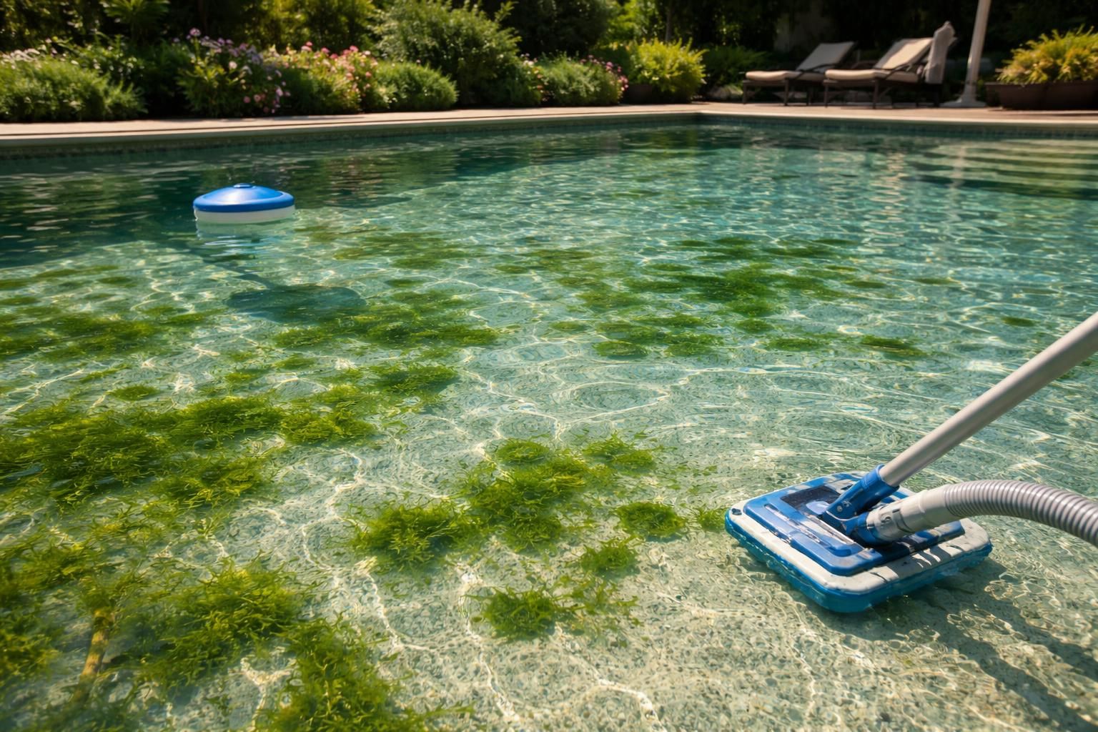 découvrez comment éliminer efficacement le sable vert et traiter les algues au fond de votre piscine pour une eau propre et claire toute la saison.