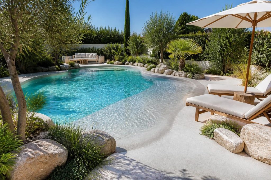 découvrez le tarif d'une piscine en béton projeté avec forme libre, analysez les coûts et facteurs influençant le prix pour concrétiser votre projet de piscine personnalisée.