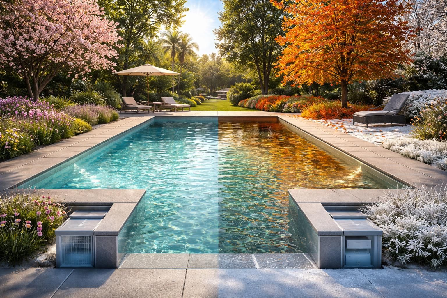 découvrez les règles d'or pour le temps de filtration de votre piscine desjoyaux selon chaque saison, pour une eau claire et saine toute l'année.