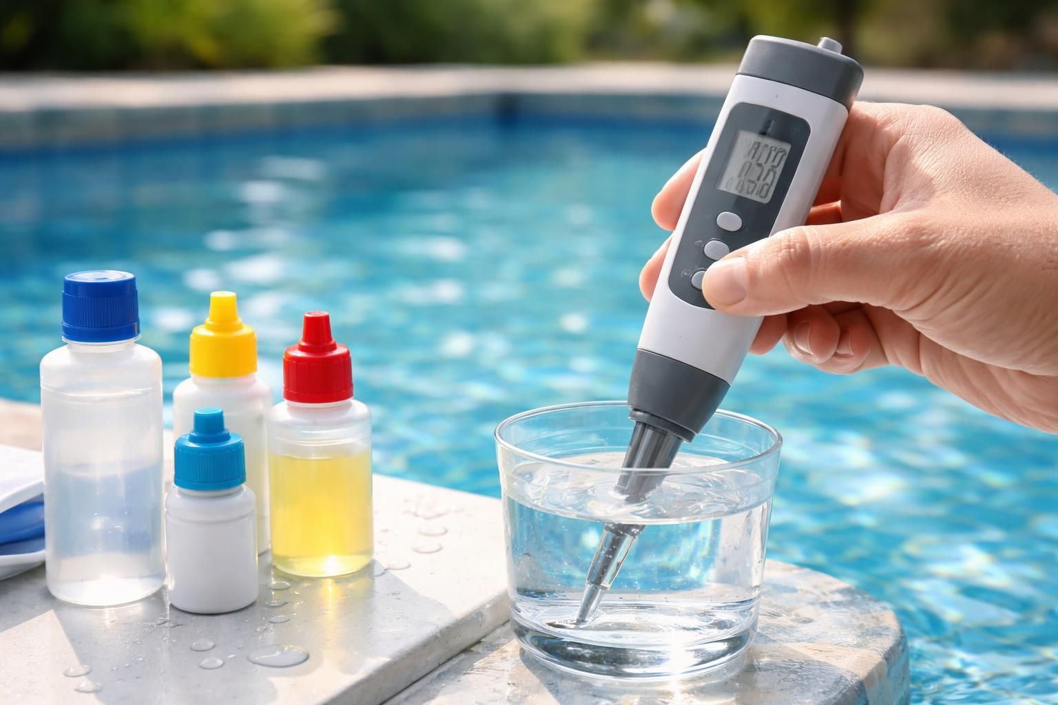 découvrez comment utiliser un testeur th pour mesurer la dureté de l'eau de votre piscine et sachez comment ajuster les niveaux pour une eau équilibrée et agréable.