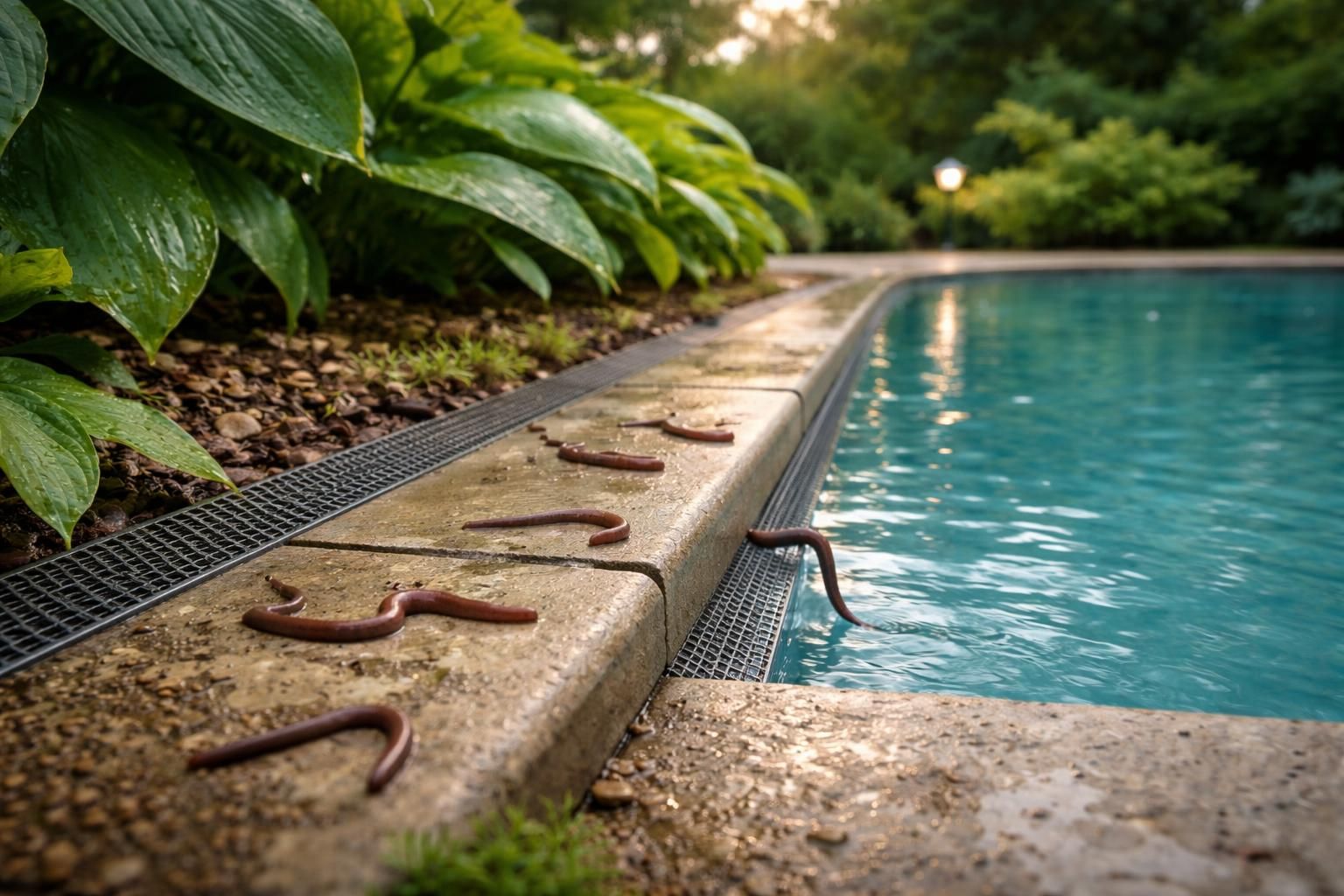 découvrez des astuces efficaces pour empêcher les vers de terre de tomber dans votre piscine et garder l'eau propre et agréable toute la saison.
