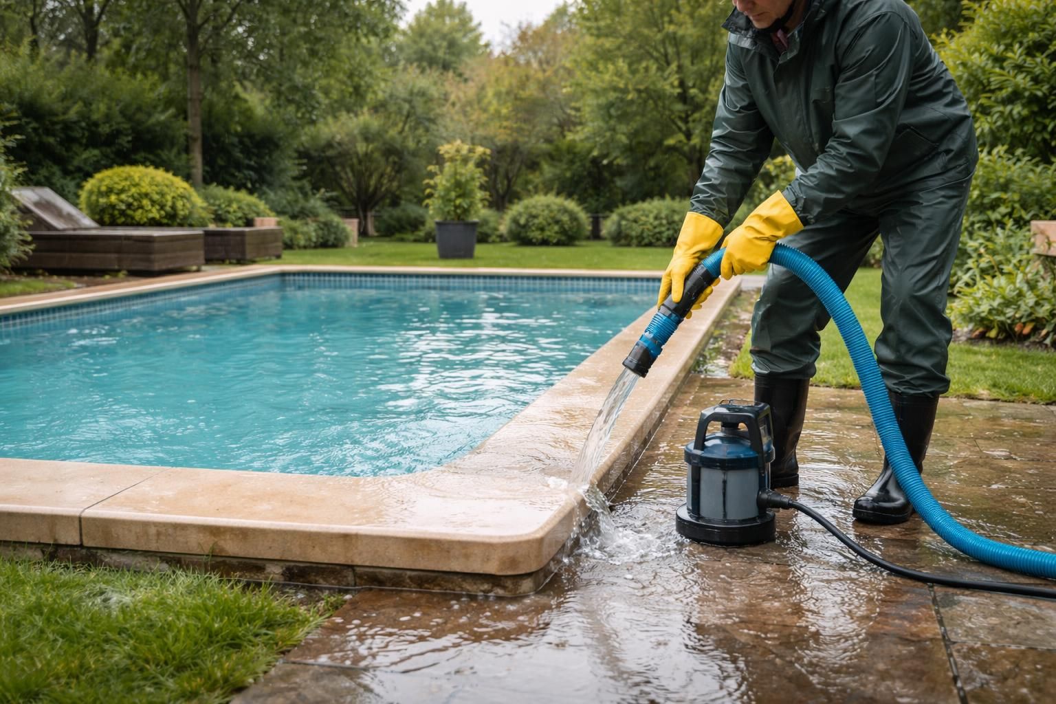 découvrez les bonnes pratiques pour vider le trop-plein de votre piscine après de fortes pluies et protéger votre installation contre les débordements.