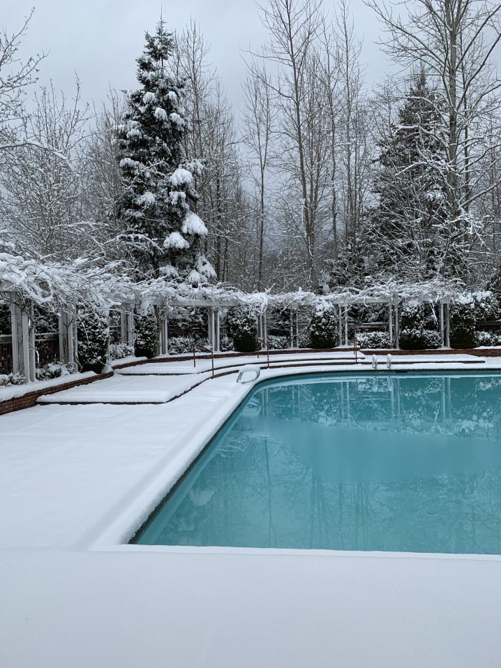 piscine en hiver