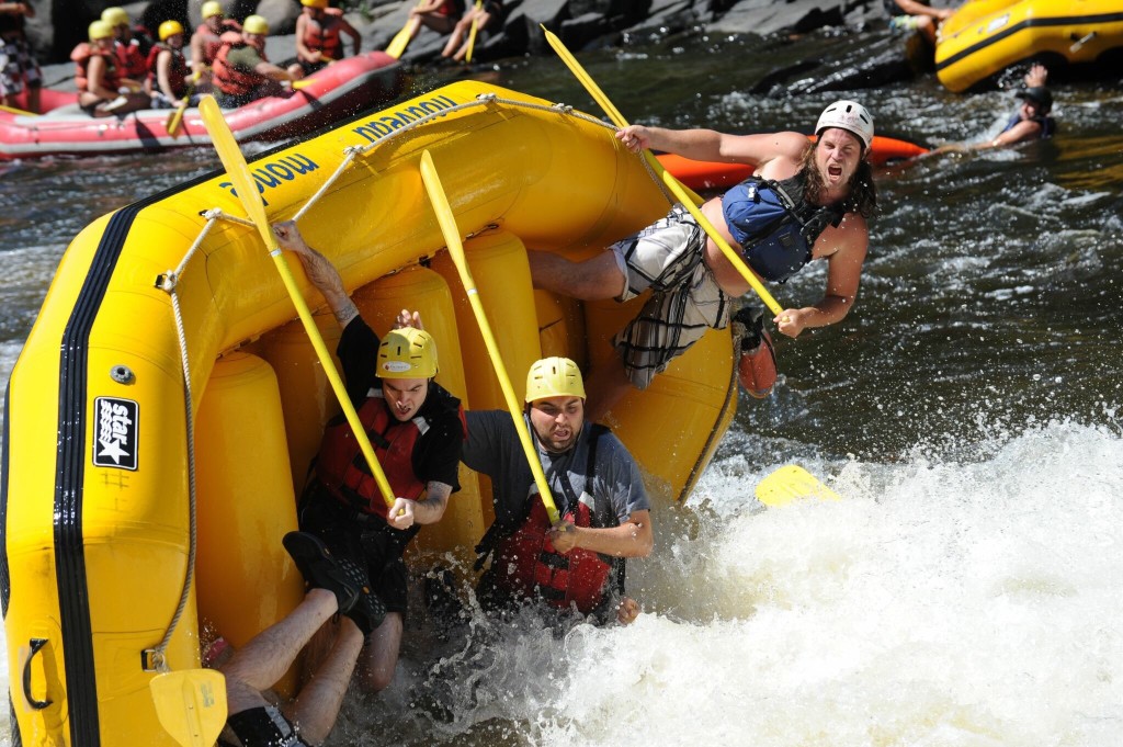 tomber rafting